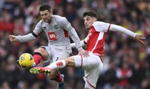 Kai Havertz merayakan gol kemenangan Arsenal atas Burnley di Emirates Stadium