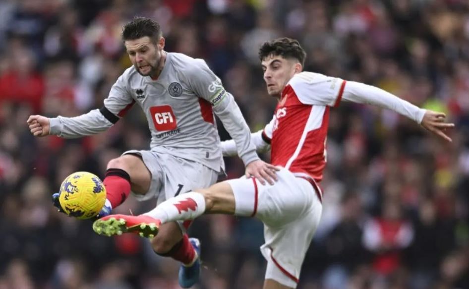 Kai Havertz merayakan gol kemenangan Arsenal atas Burnley di Emirates Stadium