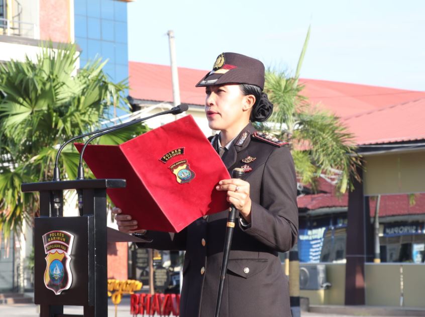 Upacara Hari Kebangkitan Nasional ke-118 di Polres Karimun dengan semangat persatuan bangsa
