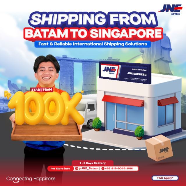 JNE Express Shipping From Batam To Singapore Start From 100K