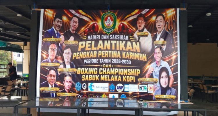 Pertina Karimun Gelar Boxing Championship Sabuk Melaka Kopi, Sekaligus Lantik Pengkab Periode 2026–2030 